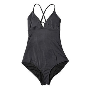 Athleta Black Strappy One-Piece Swimsuit